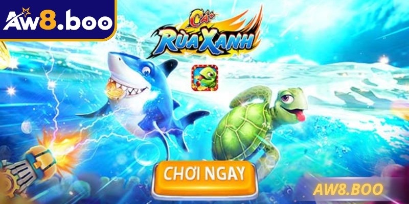 Giao diện bắn cá Rùa xanh hiển thị sinh động với các mục tiêu đa dạng